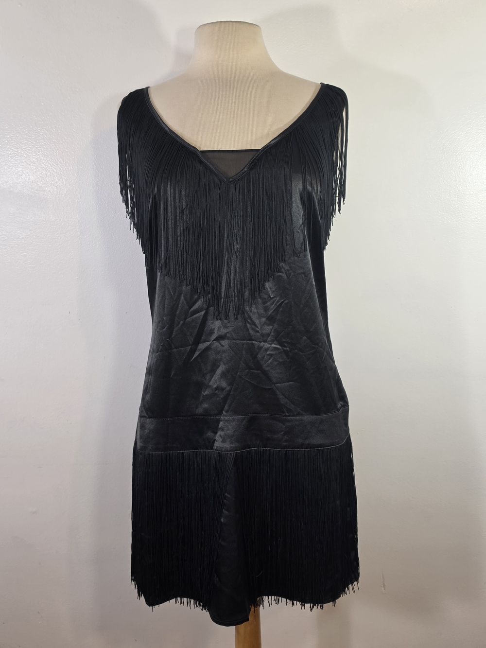 Forever 21 Black Fringe Dress Large